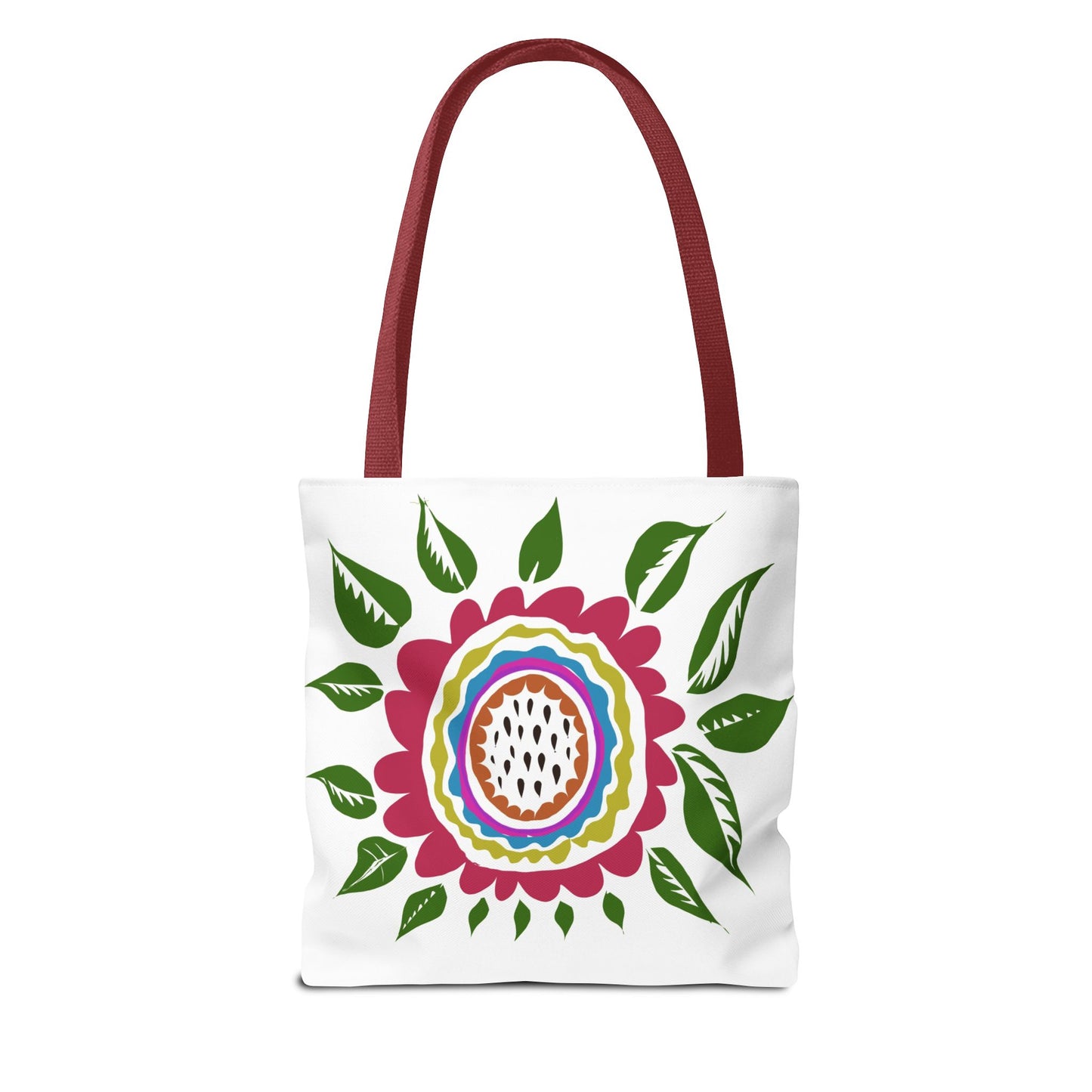 Flower Tote Bag Stay Wonderful World Block Print Inspired