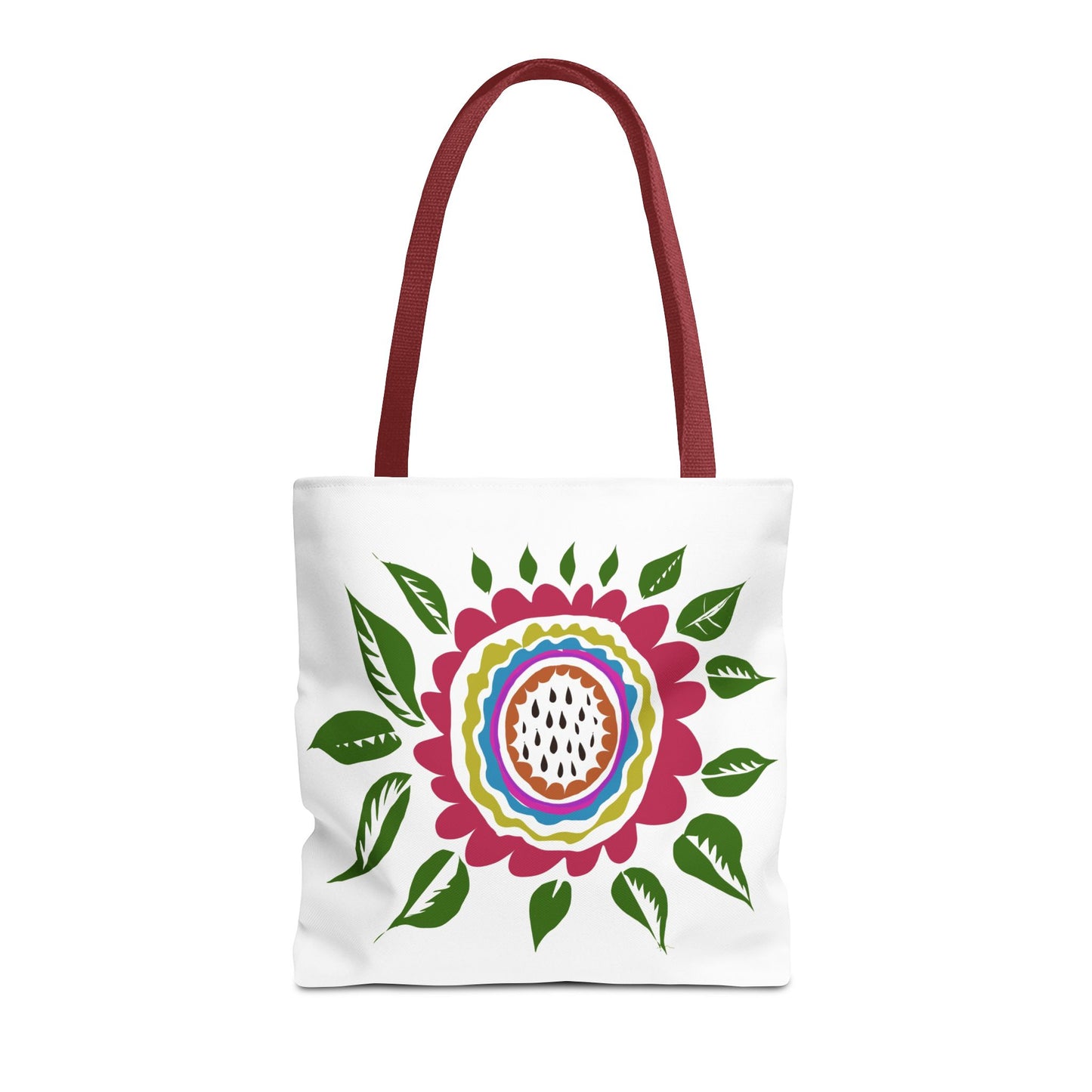 Flower Tote Bag Stay Wonderful World Block Print Inspired