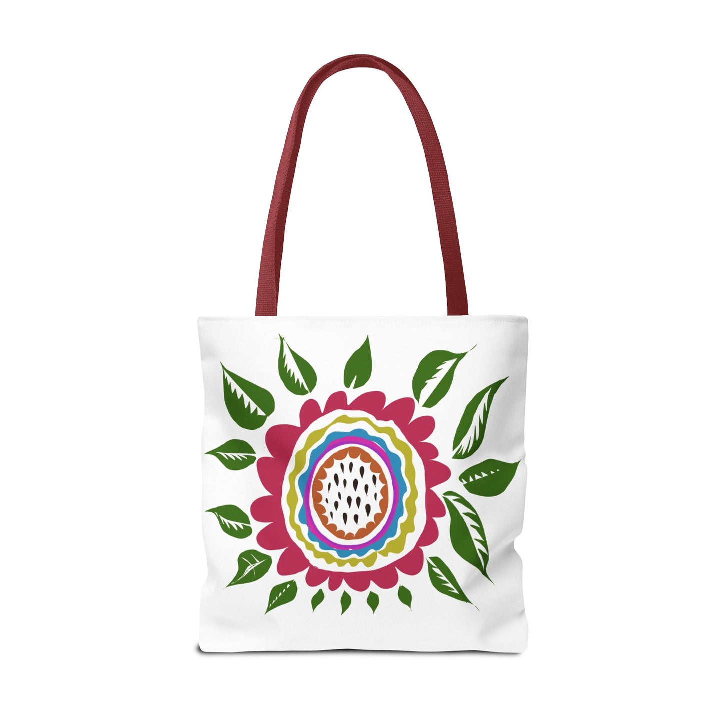 Flower Tote Bag Stay Wonderful World Block Print Inspired