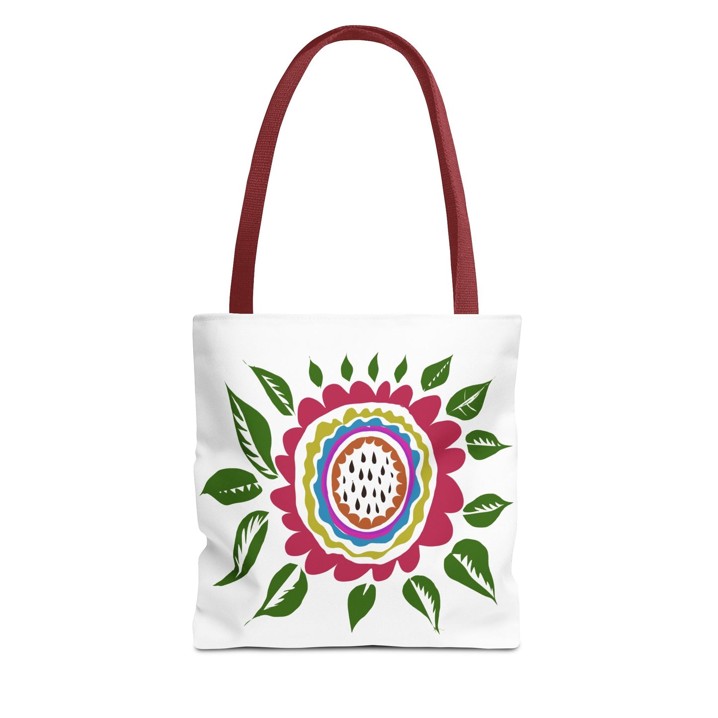 Flower Tote Bag Stay Wonderful World Block Print Inspired