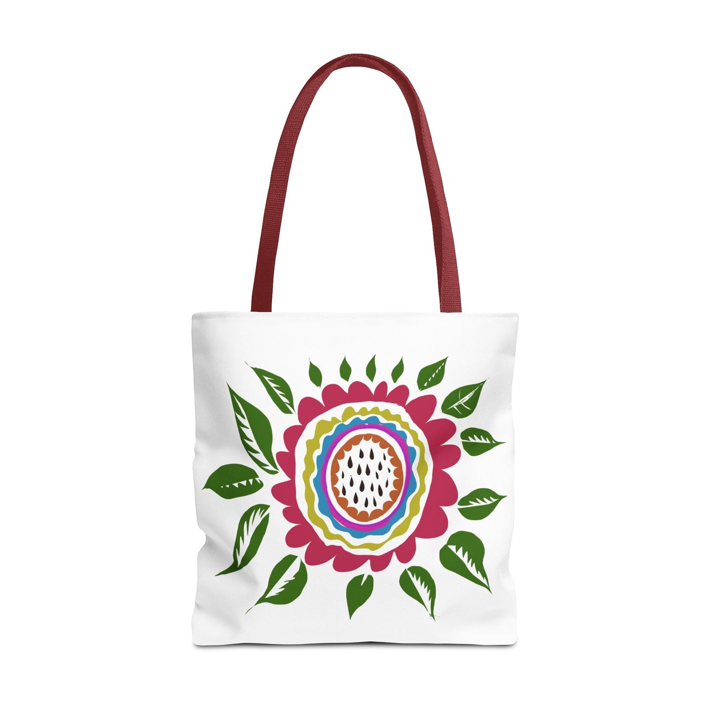 Flower Tote Bag Stay Wonderful World Block Print Inspired