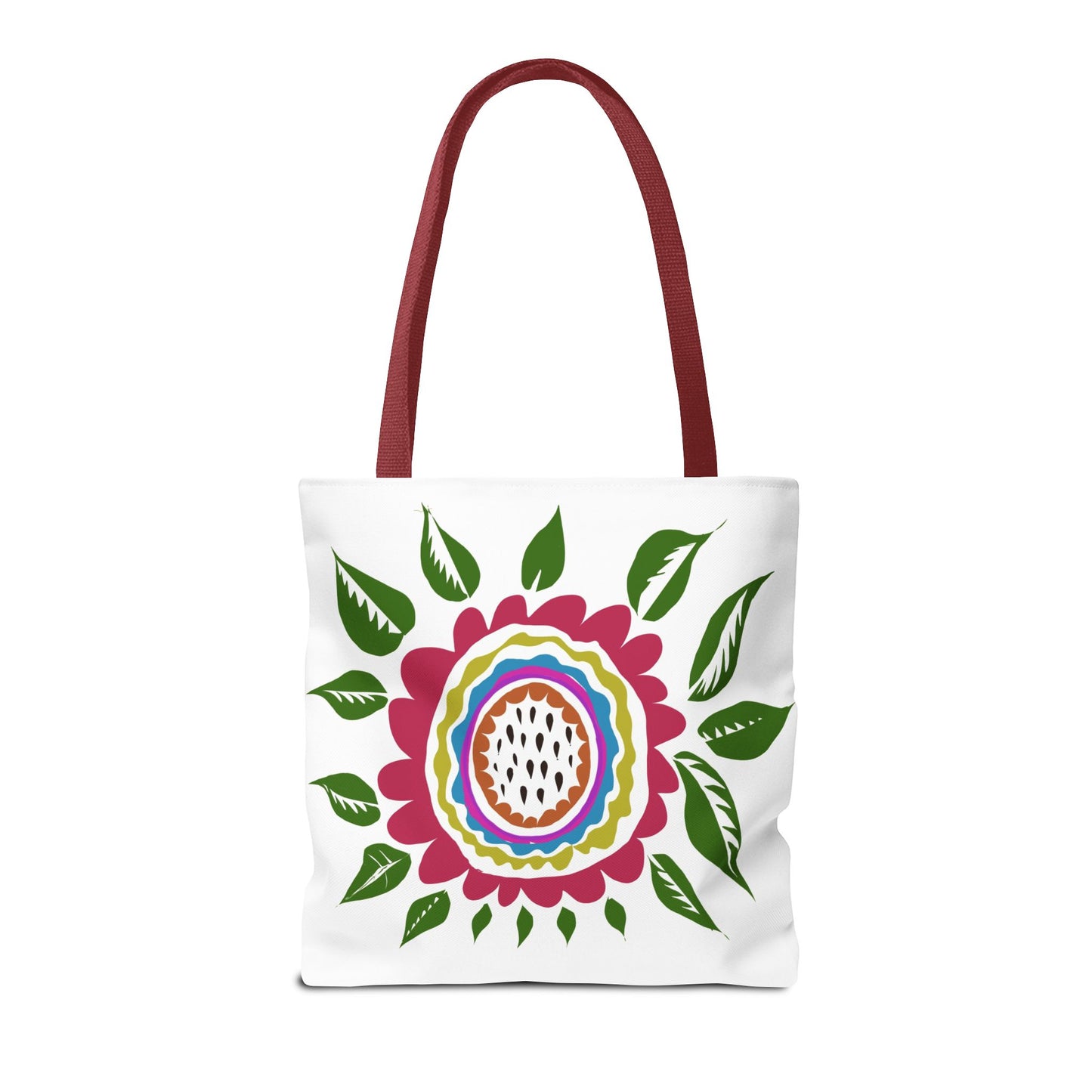 Flower Tote Bag Stay Wonderful World Block Print Inspired