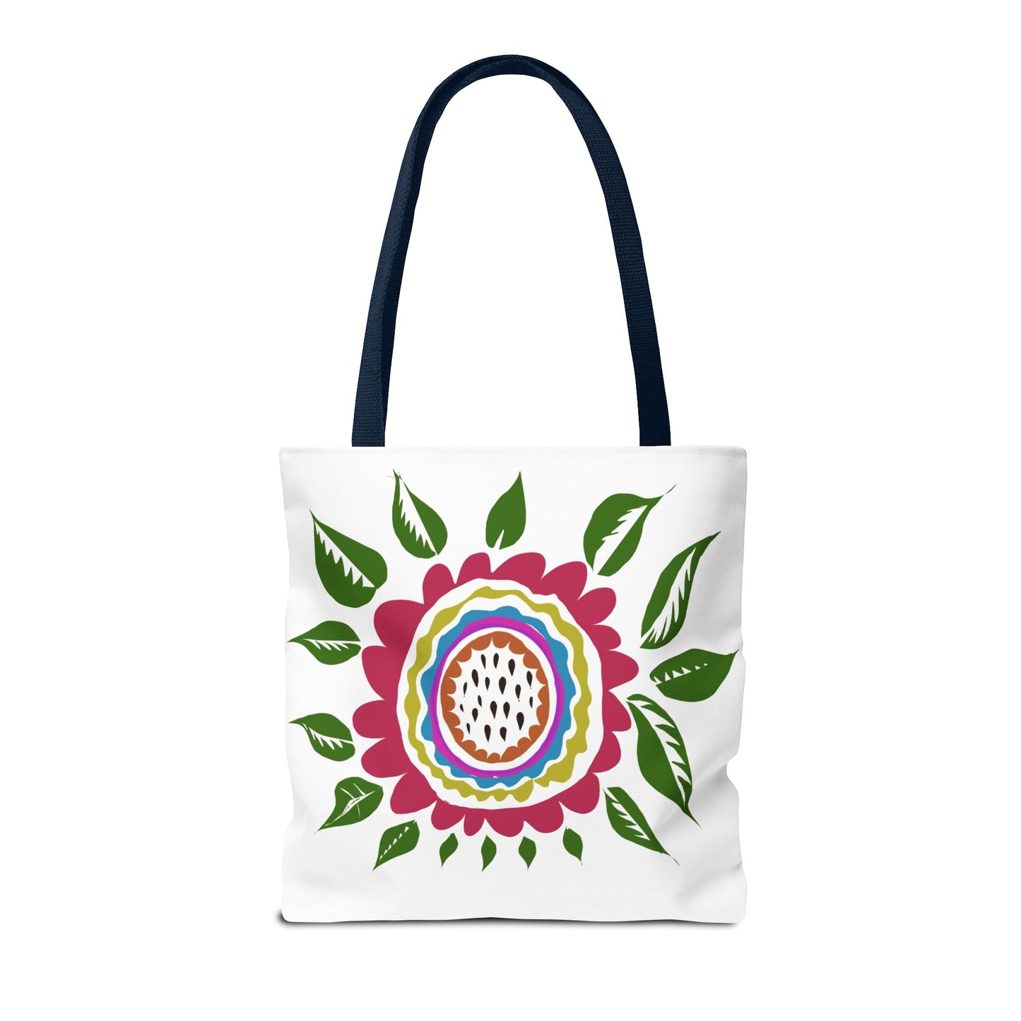 Flower Tote Bag Stay Wonderful World Block Print Inspired