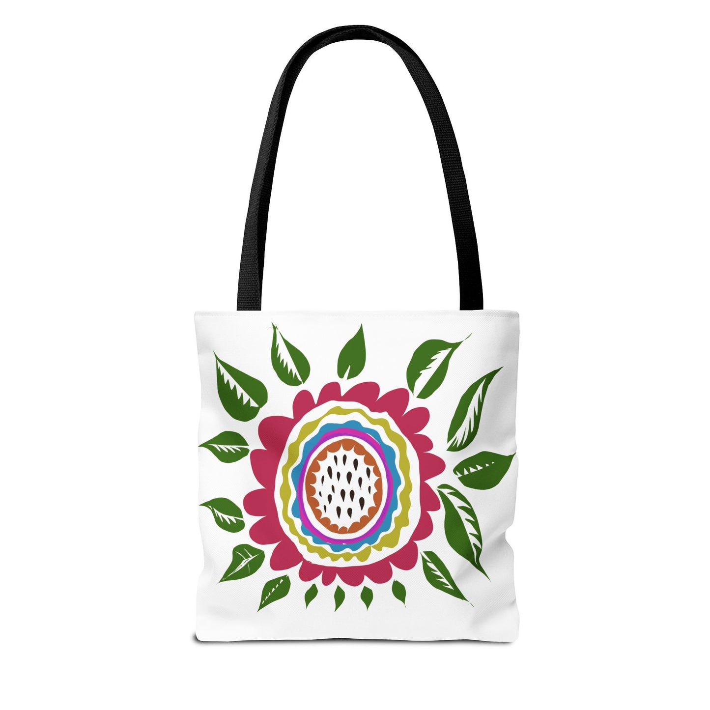 Flower Tote Bag Stay Wonderful World Block Print Inspired