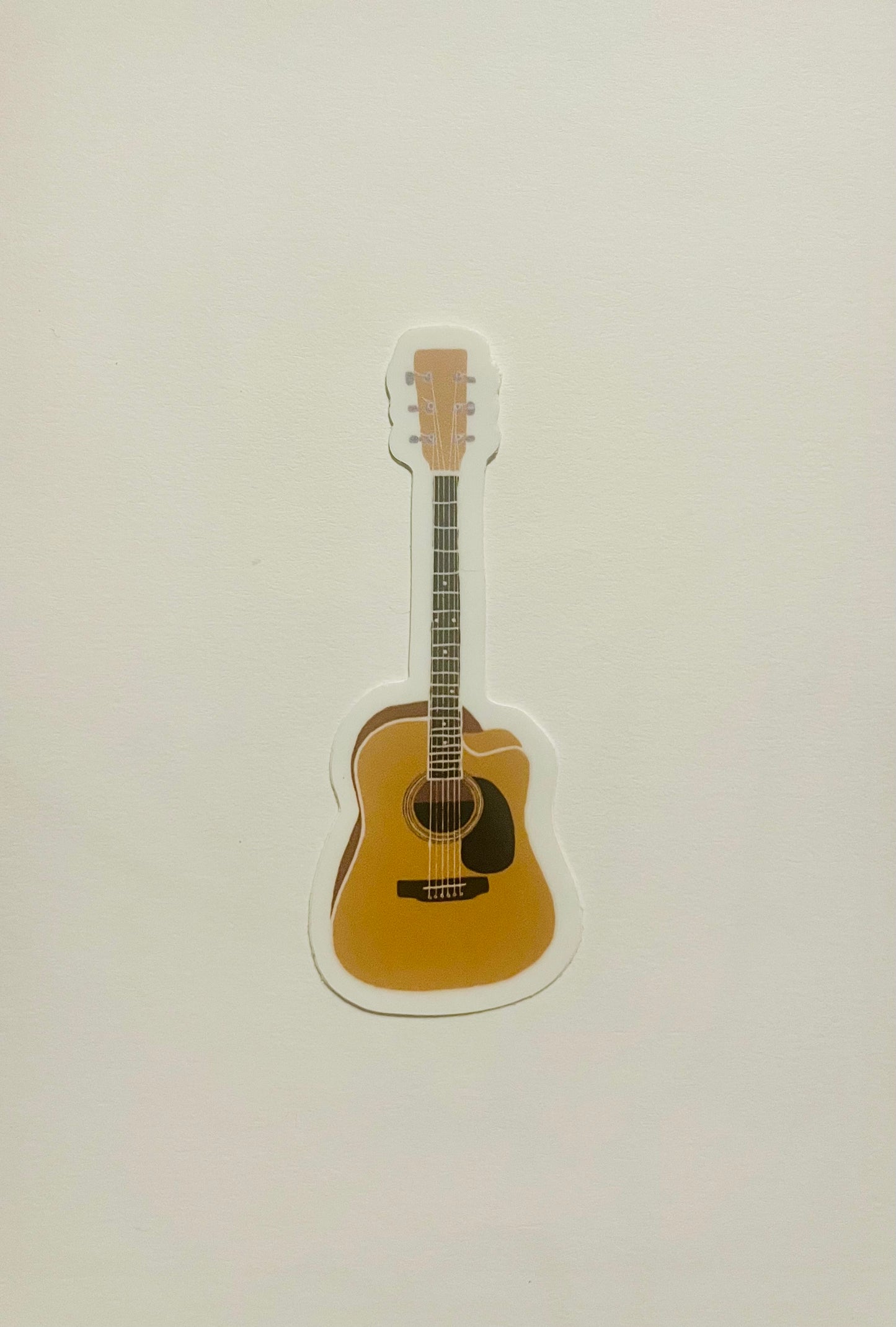 Hand drawn guitar sticker