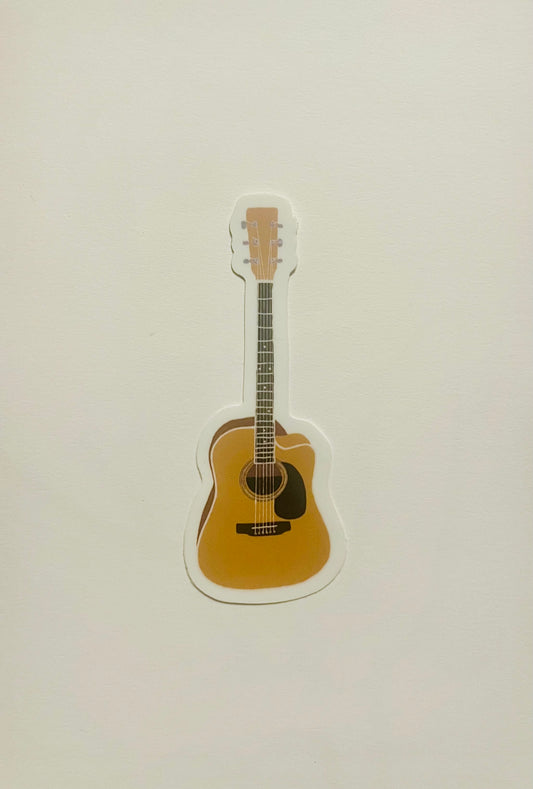 Hand drawn guitar sticker